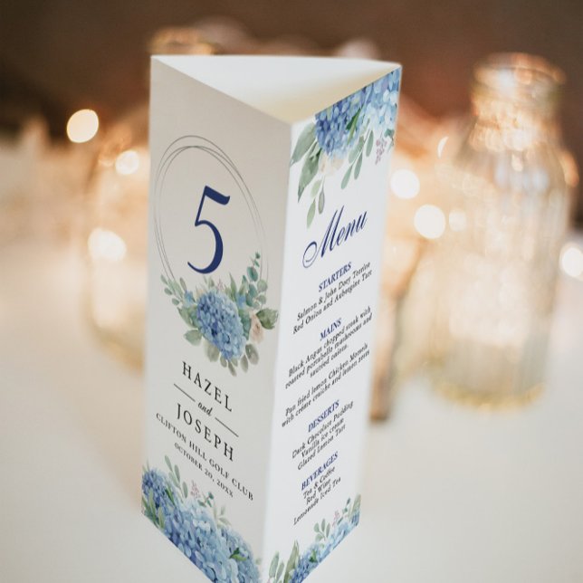 SINI Blue Hydrangea Tri Fold Menu Poster (Skapare uppladdad)