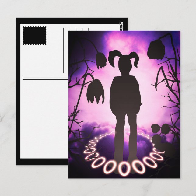 sini bunny påskägg halo vykort (Fram/baksida)