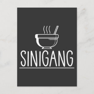 Sinigang Soppa Filipino Cuisine Filippinerna Pinoy Vykort