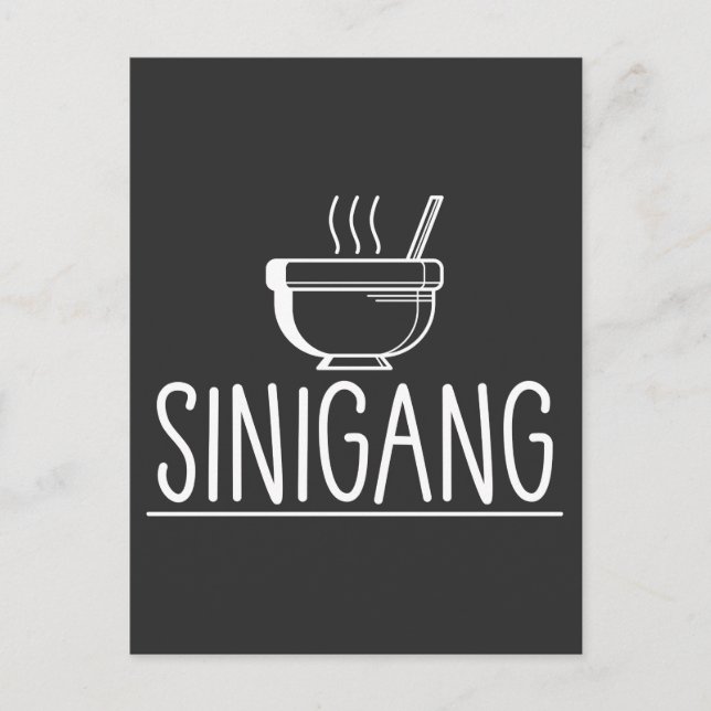 Sinigang Soppa Filipino Cuisine Filippinerna Pinoy Vykort (Framsida)