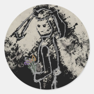 sinister bunny runt klistermärke