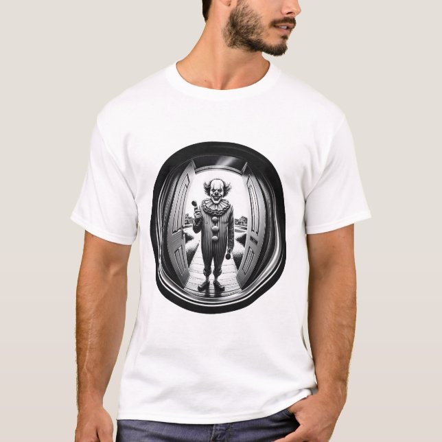Sinister Clown vid din dörr | Fisheye T Shirt (Framsida)