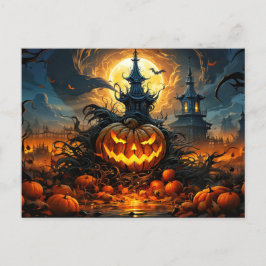 Sinister Glowing Happy halloween Vykort