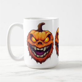 Sinister Grinning Pumpkin Head Kaffemugg