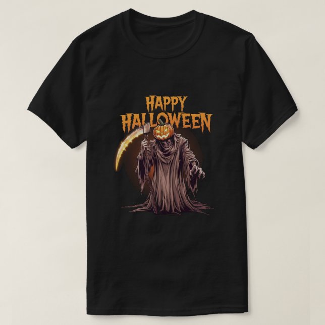 Sinister Pumpkin: Halloween T Shirt (Design framsida)