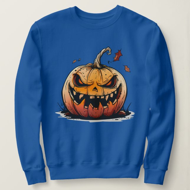 Sinister Pumpkin Halloween T-Shirt – Creepy Jack-O (Design framsida)