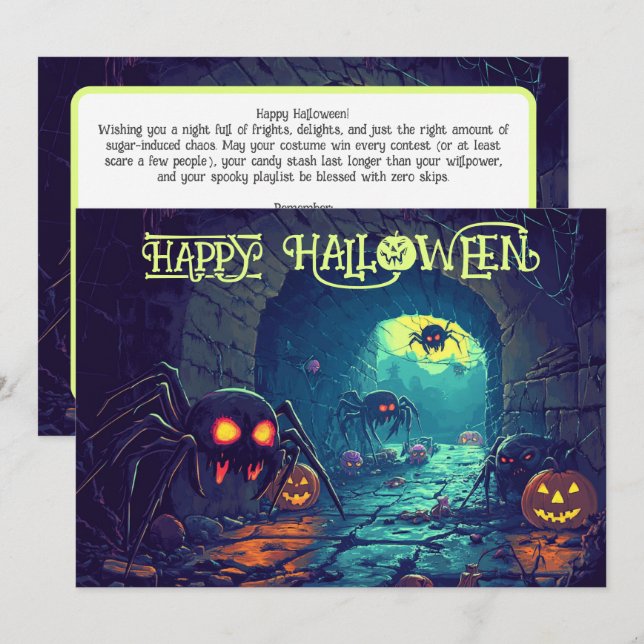 Sinister Sewer Spectacle Card Inbjudningar (Fram/baksida)