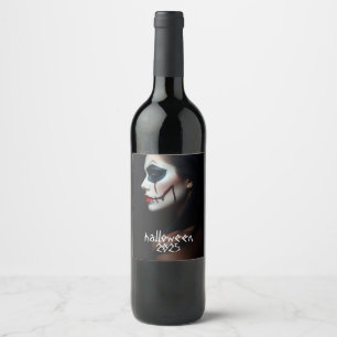 Sinister Sip - Halloween Vin-etikett av STUDIO 69 Vinflaska Etikett