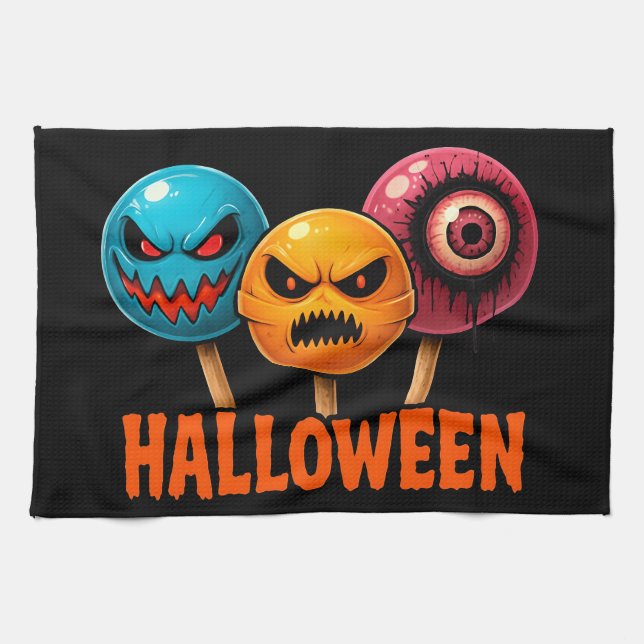 Sinister Sweets Halloween Kökshandduk (Horisontell)
