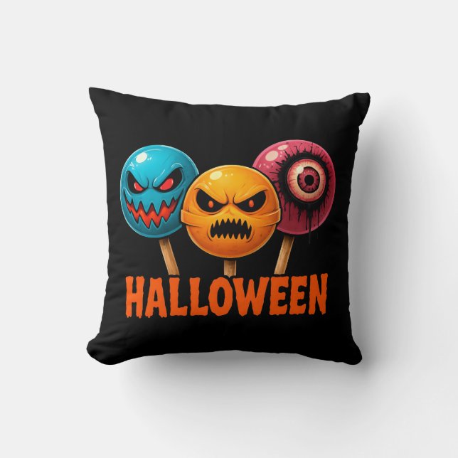 Sinister Sweets Halloween Kudde (Framsida)