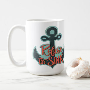 Sink Anchor Inspirief, inspirationell avvisning Kaffemugg