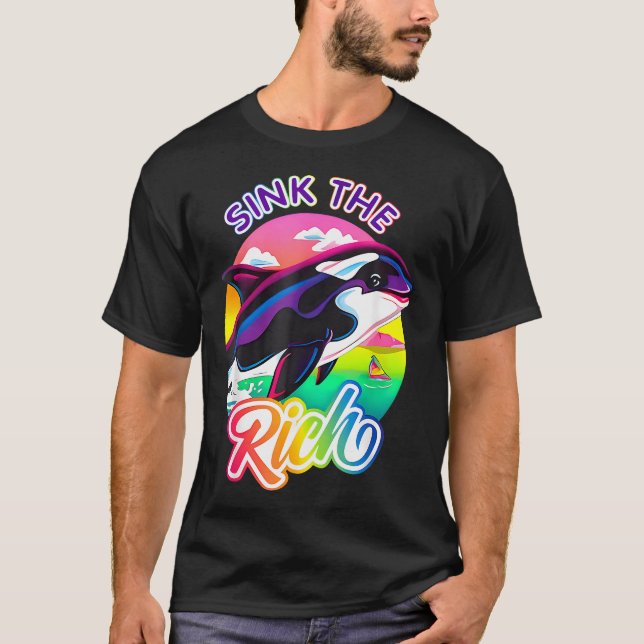 Sink Rik Orca Killer Whale Meme T Shirt (Framsida)