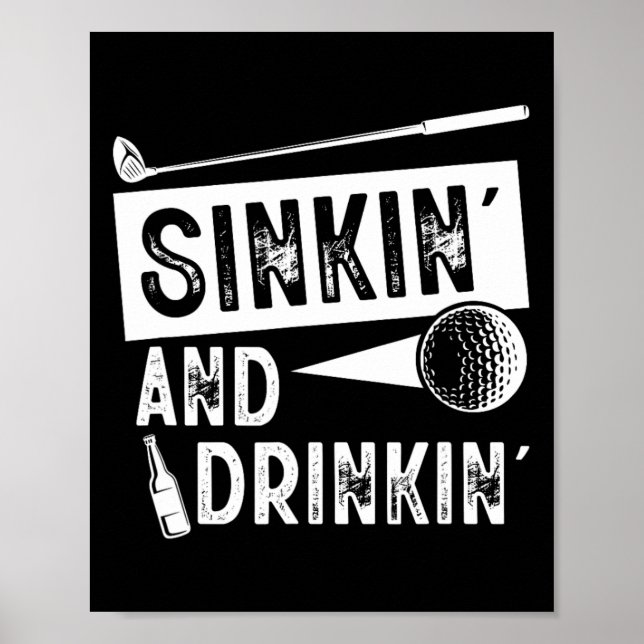 Sinkin' och Drinkin' - Lustigt sjunkande och torka Poster (Framsidan)