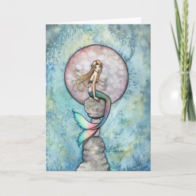 Sinking Moon Mermaid Card av Molly Harrison Kort (Framsida)
