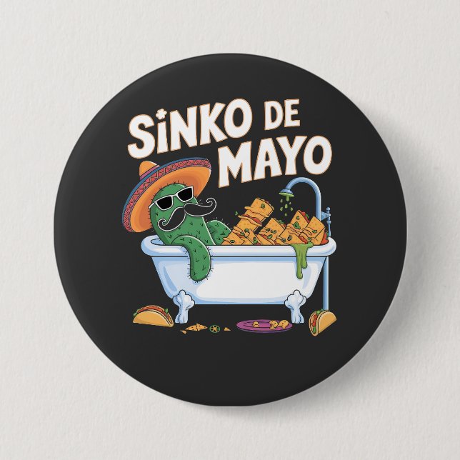 Sinko de Mayo Cinco De Mayo Cactus Funny Knapp (Framsida)