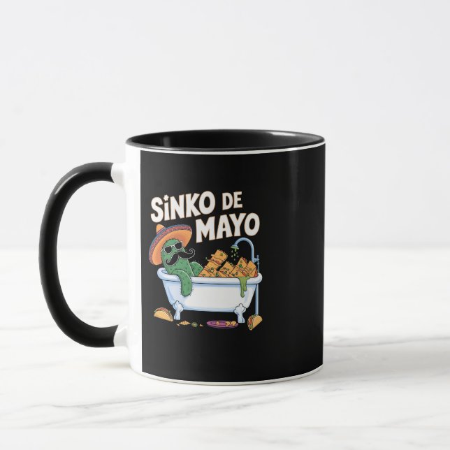 Sinko de Mayo Cinco De Mayo Cactus Funny Mugg (Vänster)