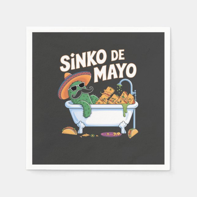 Sinko de Mayo Cinco De Mayo Cactus Funny Pappersservett (Framsidan)