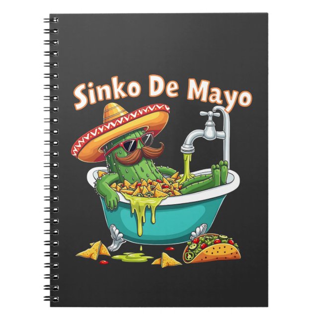 Sinko de Mayo"Funny Cinco de Mayo Cactus Anteckningsbok (Framsidan)