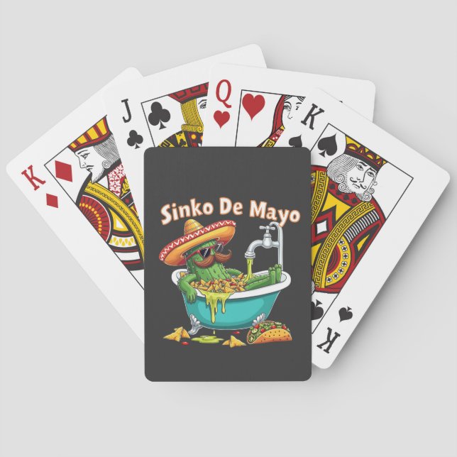 Sinko de Mayo"Funny Cinco de Mayo Cactus Casinokort (Baksidan)