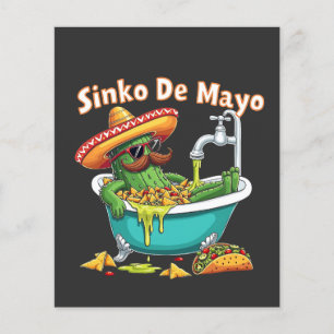 Sinko de Mayo"Funny Cinco de Mayo Cactus Flygblad