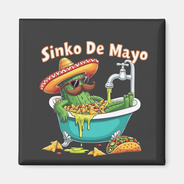 Sinko de Mayo"Funny Cinco de Mayo Cactus Magnet (Framsidan)