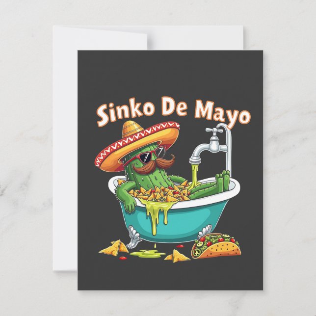 Sinko de Mayo"Funny Cinco de Mayo Cactus Tack Kort (Framsida)