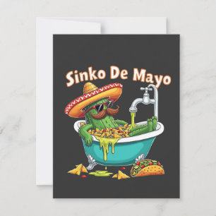 Sinko de Mayo"Funny Cinco de Mayo Cactus Tack Kort