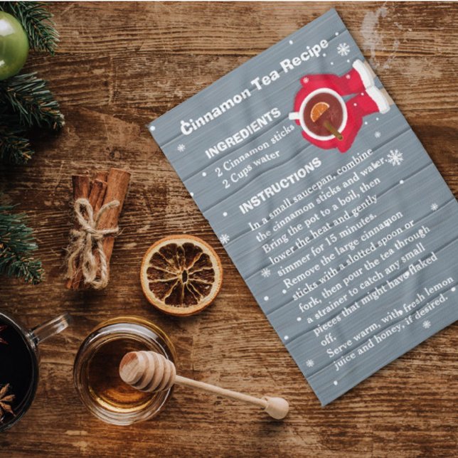 Sinnamon Tea Recipe jul Kitchen Towel Kökshandduk (Skapare uppladdad)