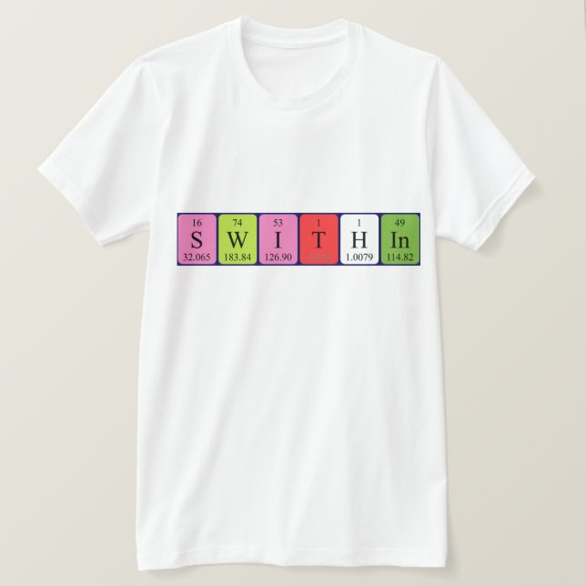 Sinnande återkommande skjorta bord namn t-shirt (Design framsida)
