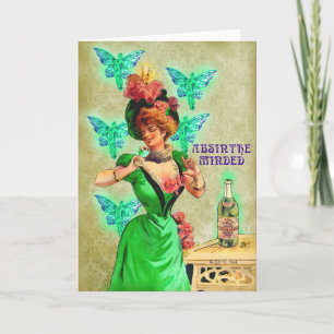 Sinnat hälsningkort för Absinthe Kort