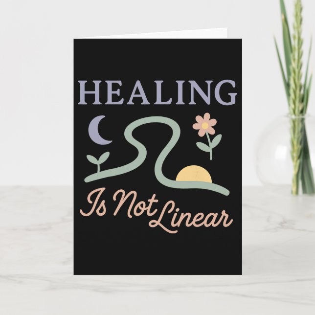 Sinne Blommar Healing Är Inte Linjär Mental Hälsa  Kort (Framsida)