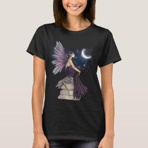 Sinne i drift älva med trollslända och måne t shirt