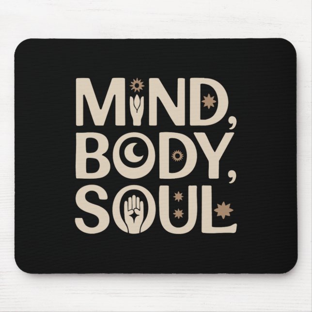 Sinne, Kropp, Själ, Design, Yoga Meditation Lans  Musmatta (Framsidan)