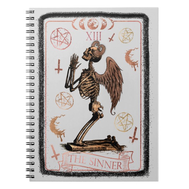 Sinner Tarot Card Anteckningsbok (Framsidan)