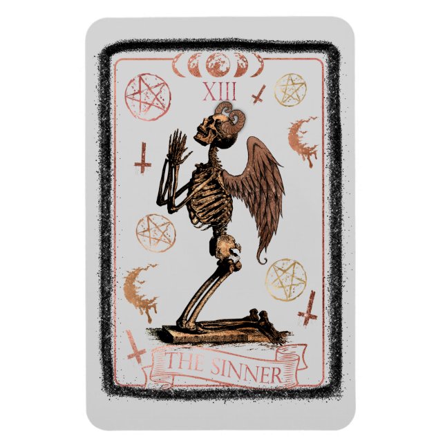 Sinner Tarot Card Magnet (Vertikal)