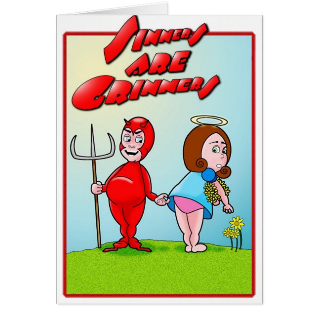 Sinners är Grinners Hälsningskort (Framsidan)