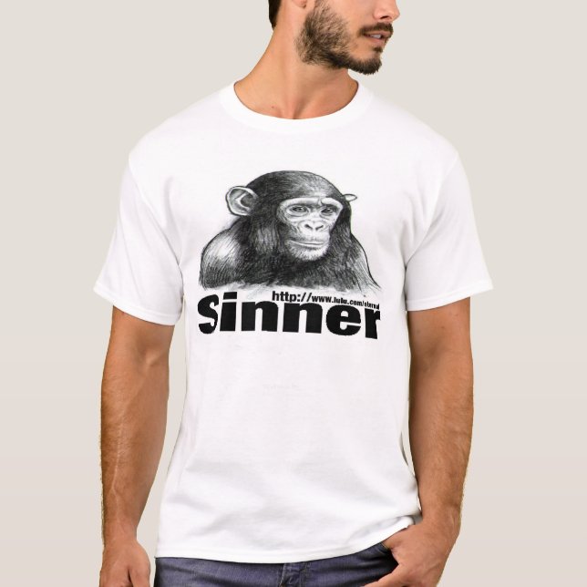 Sinnerschimpanst-skjorta - vid Brett Keane Tee Shirt (Framsida)
