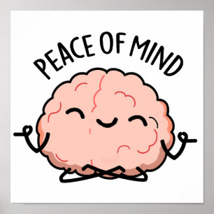Sinnesfreden Funny Brain Meditation Pun Poster