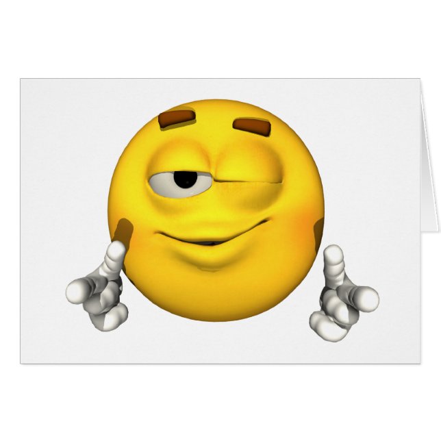 Sinnesrörelsegrabb - blinkningkort hälsningskort (Framsidan Horizontal)