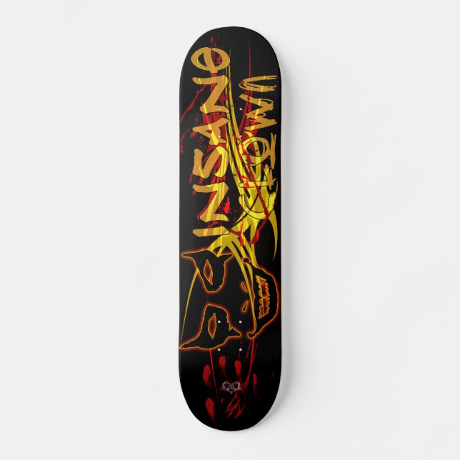 Sinnessjuk clown - beställnings- Skateboard - (Framsida)