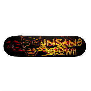 Sinnessjuk clown - beställnings- Skateboard - Bräda 21,5 Cm