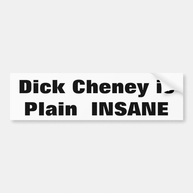 SINNESSJUK Dick Cheney isPlain Bildekal (Framsidan)