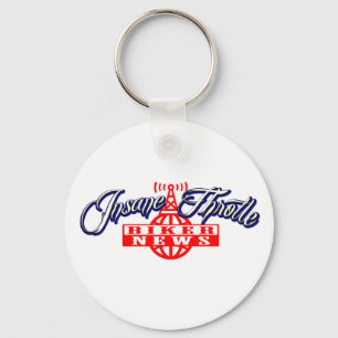 Sinnessjuk gasspjällbikernyheterna Keychain Nyckelring