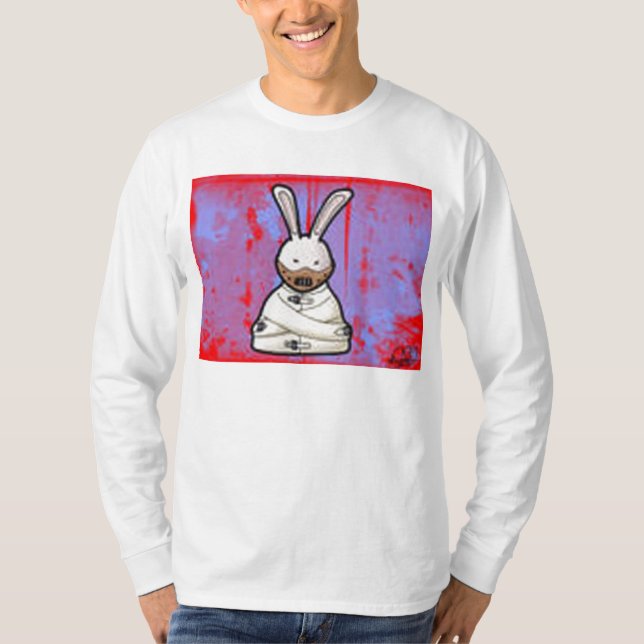 sinnessjuk kaninlångärmadskjorta t shirt (Framsida)