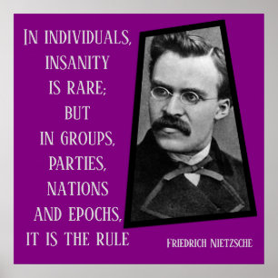 Sinnessjukdom är härska Nietzche Poster