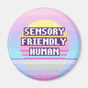 Sinnesvänlig mänsklig neurodivergent pixelmagnet magnet