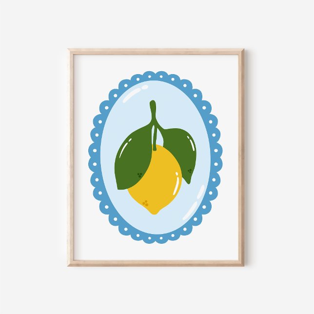 Sinoserisk citron och coquette oval ram konst poster (Skapare uppladdad)