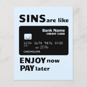 Sins är som Kredit Cards Flygblad