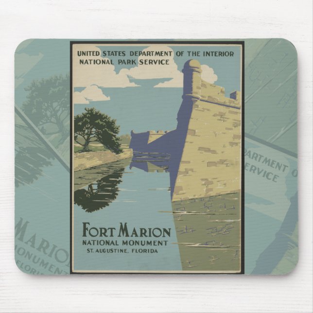 Sint Augustine Florida Spanska Fort Marion Poster Musmatta (Framsidan)