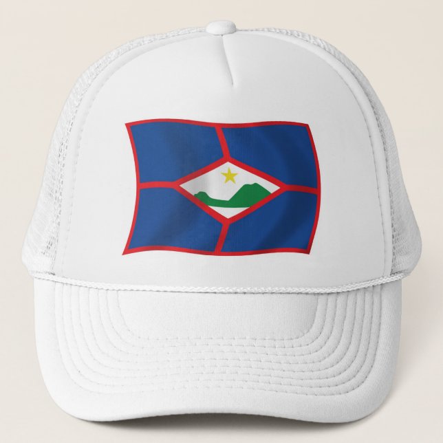 Sint Eustatius Flagg Hatt Keps (Framsida)